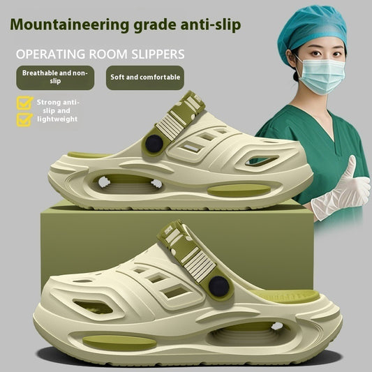Slippers Men's Summer Outdoor Hole Shoes Deodorant And Non-slip GlamzKart