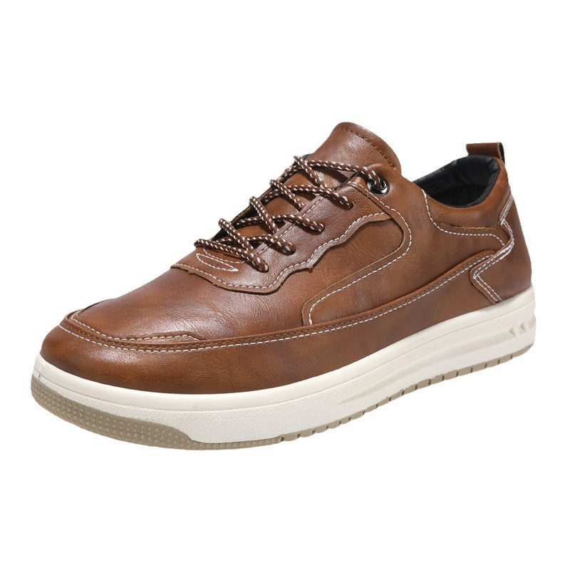 Leather Surface Men's Low-top Sneakers Warm Casual Shoes GlamzKart