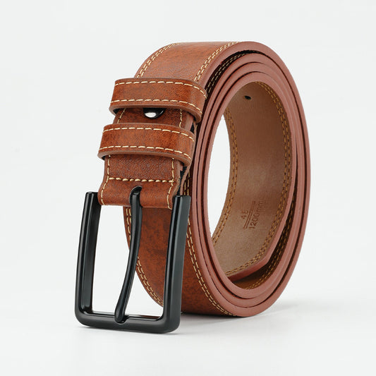 Retro Style Men's Leather Belt Belt New GlamzKart
