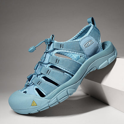 Men's Thick Bottom Toe Cap Beach Upstream Plus Size Outdoor Casual Shoes GlamzKart