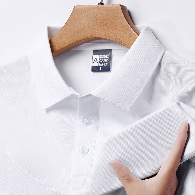 Korean Casual Loose Lapels T-shirt Men White GlamzKart