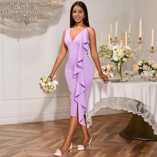 Women's Clothing Sexy V-neck Strap Dress