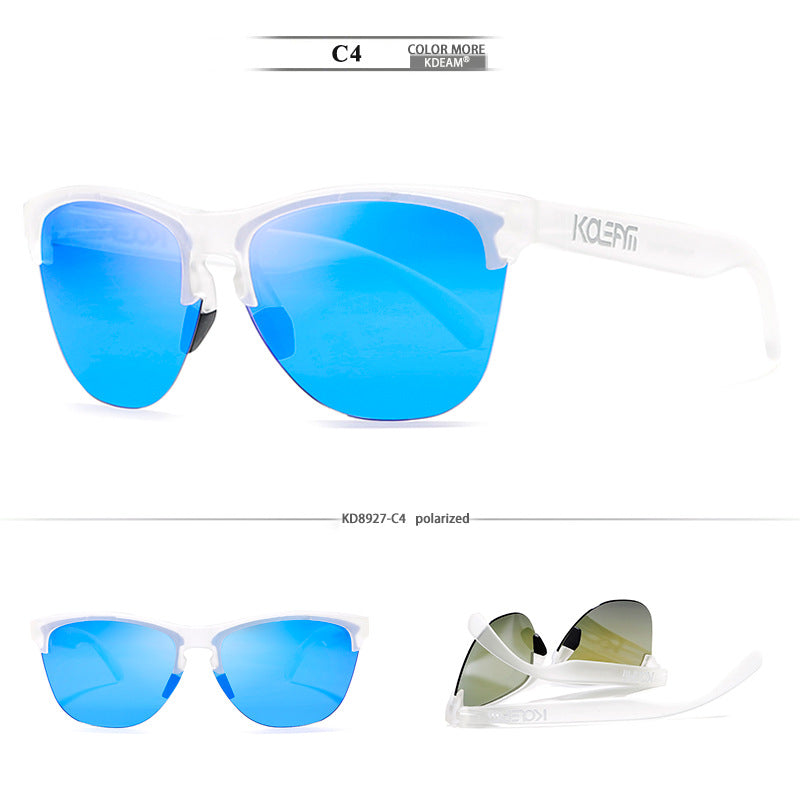 TR90 Half-frame Polarized Sunglasses European And American Men C4 GlamzKart