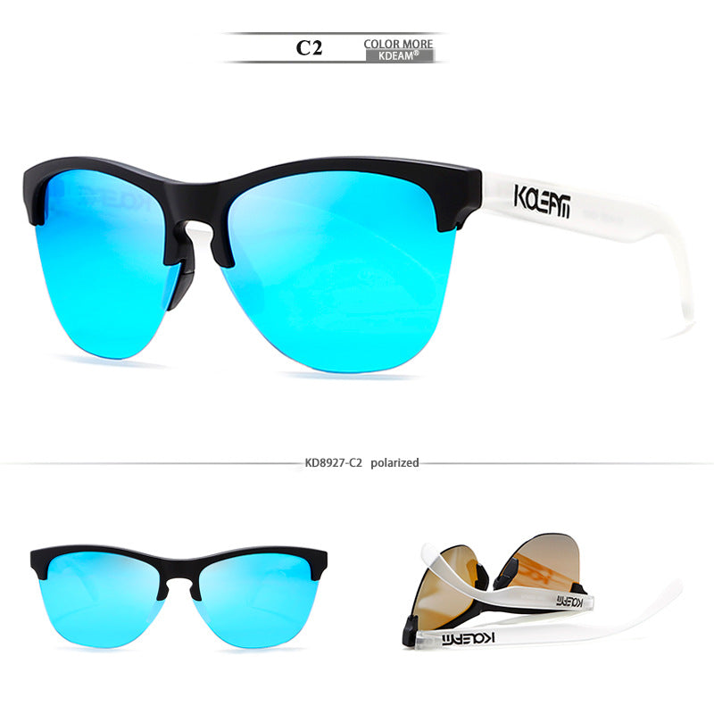 TR90 Half-frame Polarized Sunglasses European And American Men C2 GlamzKart