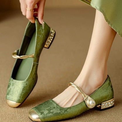 Spring And Summer New Retro Easy Matching French Low-cut Shoes GlamzKart