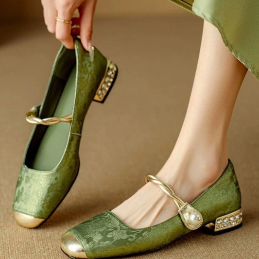 Spring And Summer New Retro Easy Matching French Low-cut Shoes GlamzKart