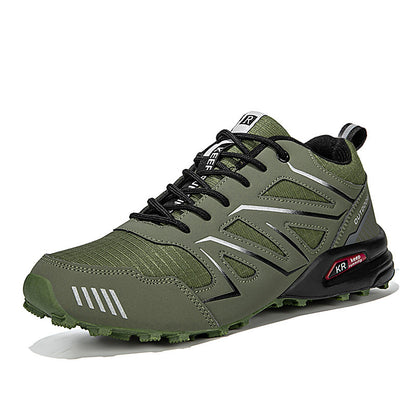 Plus Size Low-top Men's Breathable Casual Sneaker A2502 Army Green GlamzKart