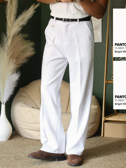 Elegant Solid Color High Waist Pants GlamzKart