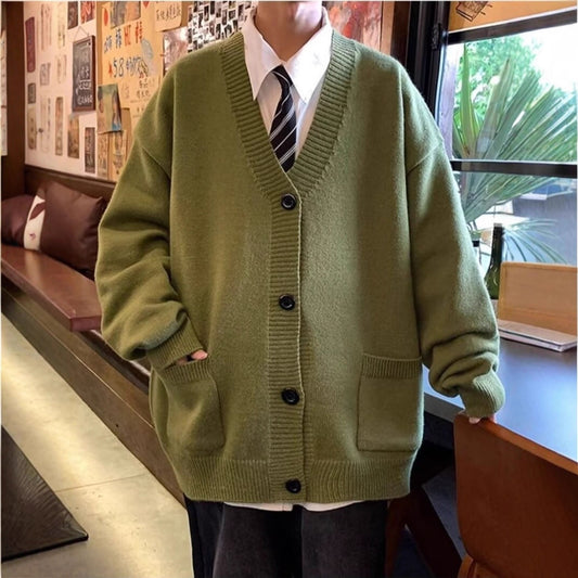 Cardigan Japanese Lazy Style Loose-fitting Versatile Sweater Coat GlamzKart