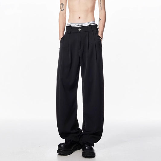 Fashion Personality Drape Ice Silk Leggings Men GlamzKart