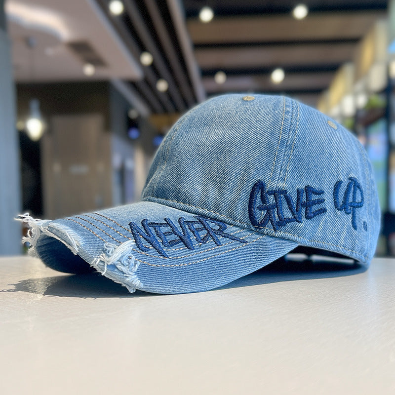 Fashionable All-match Special Sun Protection Peaked Cap Light Blue Free Size GlamzKart