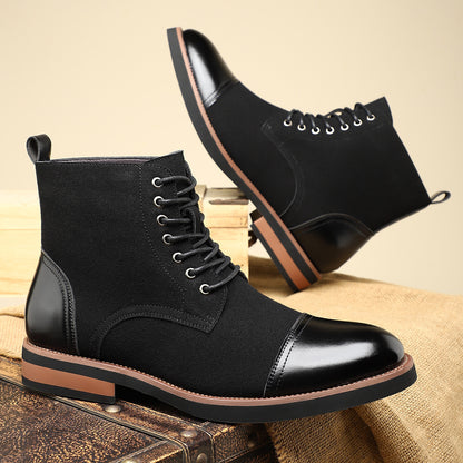 Men's Trendy Sleeve Leather All-match Casual Martin Boots GlamzKart