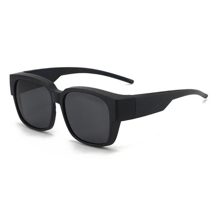 Reflective Lenses Myopia Special Sun Glasses Men Matte Black GlamzKart