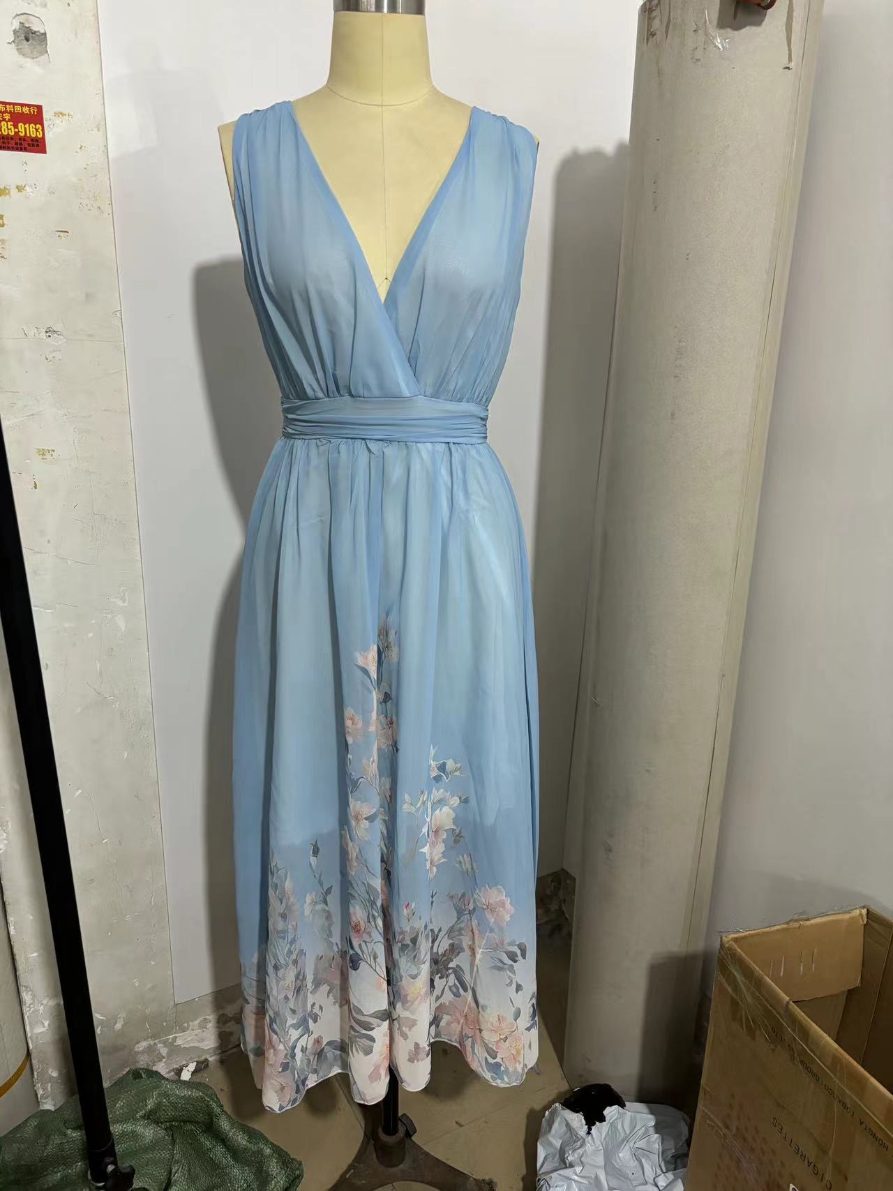 Evening Gown Elegant V-neck Cross-border Dress GlamzKart