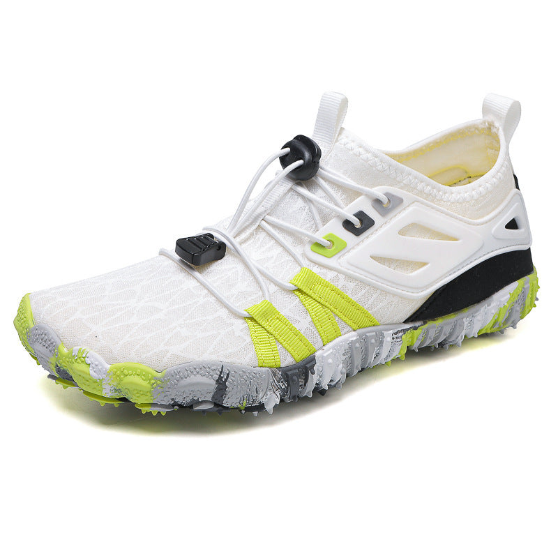 New Thickened Indoor Fitness Shoes Soft Bottom Non-slip Treadmill Shoes DB5901 White GlamzKart