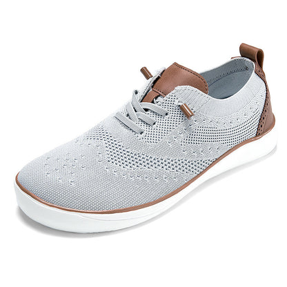 Widened And Fattened Big Wide Last Big Foot Shoes Mesh Walking Shoes Gray GlamzKart