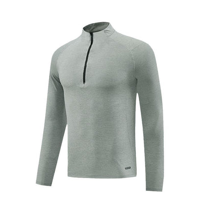 Sun Protection Long Sleeve T-shirt Men's Sports Fitness T-shirt Light Gray GlamzKart