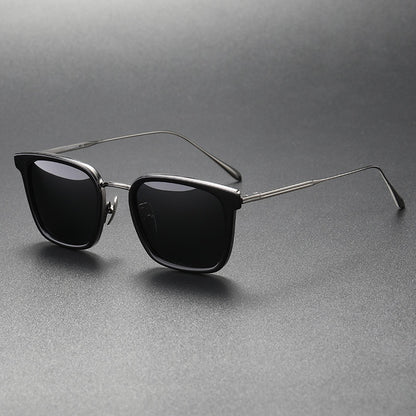 Women's Sunglasses High-grade Polarized Trend Black Gun Frame Black Gray GlamzKart