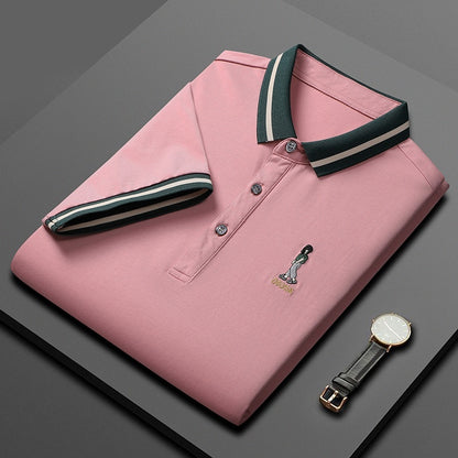 Short Sleeve Men's Lapels Fashion Brand Clothes GlamzKart