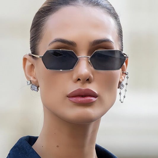 Women's Fashion Personality Polygonal Sunglasses GlamzKart