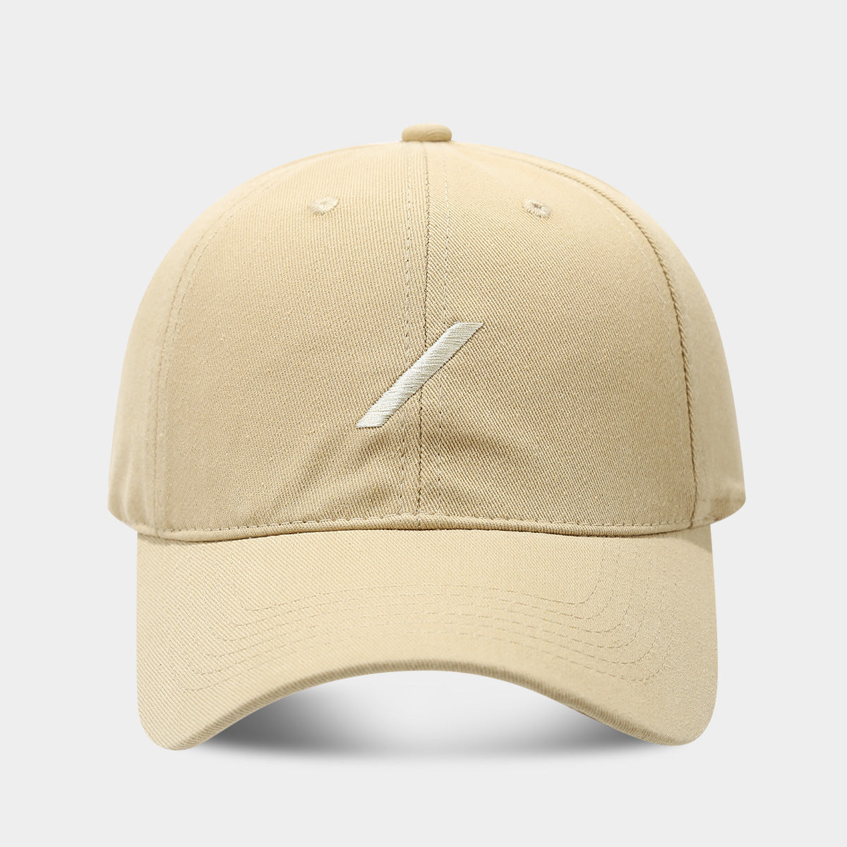 Early Spring Baseball Cap With Big Face And Small Curved Brim Soft Top Khaki Adjustable GlamzKart
