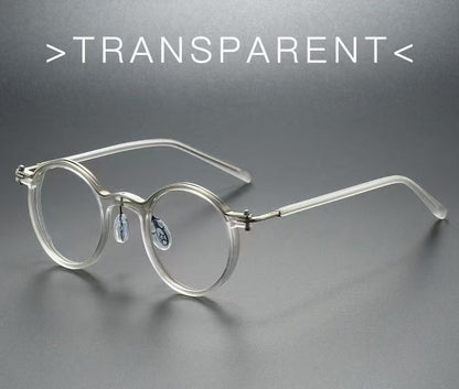 Retro Artistic Glasses Frame Unisex Transparent Frame Plain Glasses Transparent GlamzKart