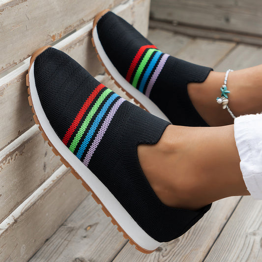 Casual Flat Sneaker European And American Plus Size Comfort Lightweight Pumps GlamzKart
