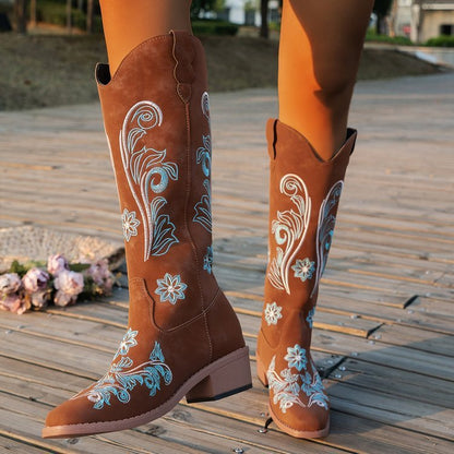 Plus Size High Cylinder Below The Knee Boots GlamzKart