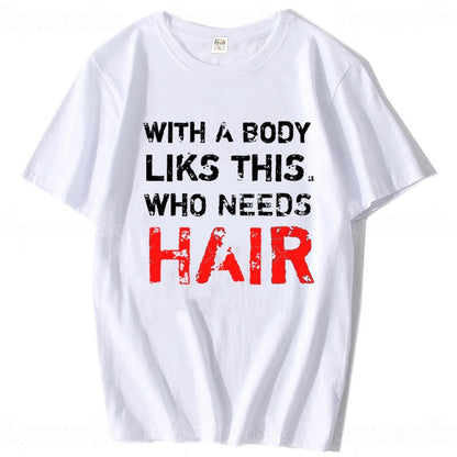Plus Size Men's Cotton Short-sleeved Summer English Letter Printed T-shirt Top Men Style13 GlamzKart