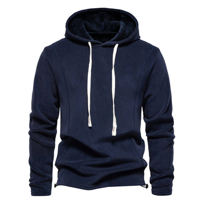 Men's Autumn And Winter New Stand Collar Half Zip Long-sleeved Sweater HD09 Navy Blue GlamzKart