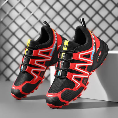 Outdoor Casual Lightweight Men's Breathable Shoes Black And Red GlamzKart