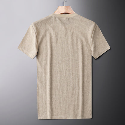 Breathable Round Neck Short-sleeved T-shirt Men's Summer Top T-shirt GlamzKart