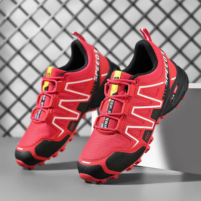 Outdoor Casual Lightweight Men's Breathable Shoes Red GlamzKart