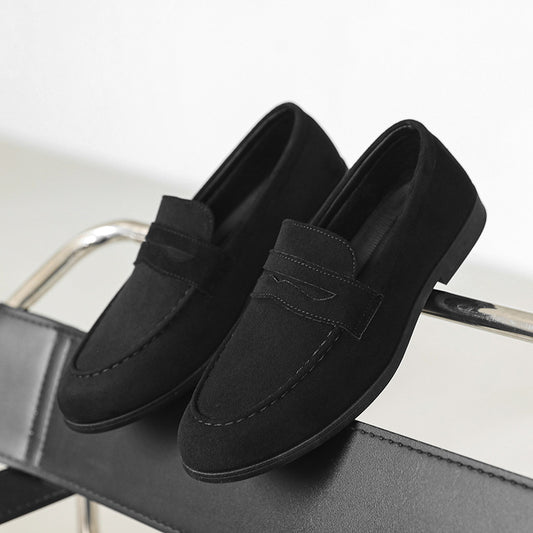 Square Toe Height Increasing Slip-on Loafers Men's Casual Shoes Platform GlamzKart