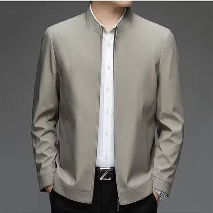 Men's Spring And Autumn New Casual Jacket Khaki GlamzKart