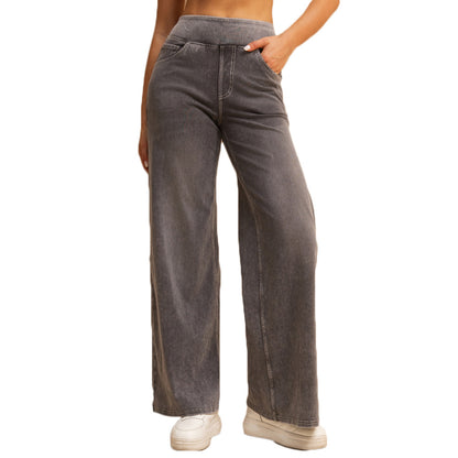 Women's High Waist Mid-light Gray Loose Jeans GlamzKart