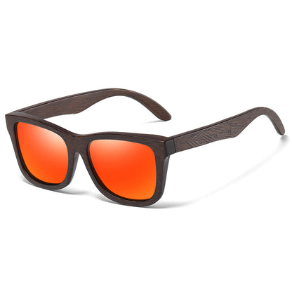 Pattern Leg Spring Hinge Polarized Sun Glasses Red Slice GlamzKart