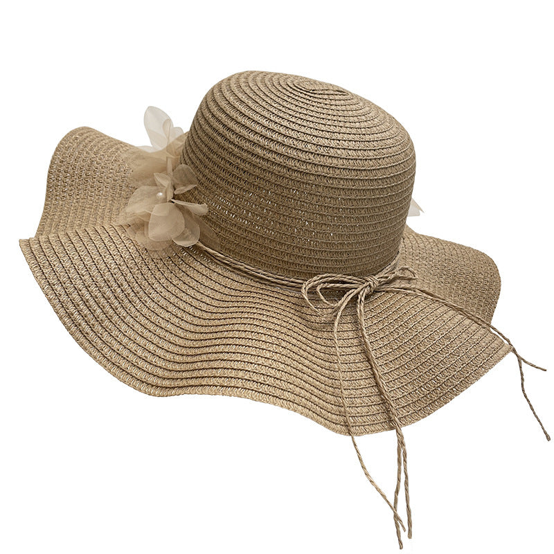 Sun-proof Bow Seaside Vacation Beach Large Straw Hat GlamzKart