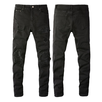 Jeans Men's High Street Fashion Brand Street Ripped Jeans GlamzKart