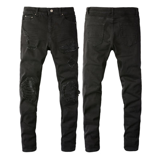 Jeans Men's High Street Fashion Brand Street Ripped Jeans GlamzKart