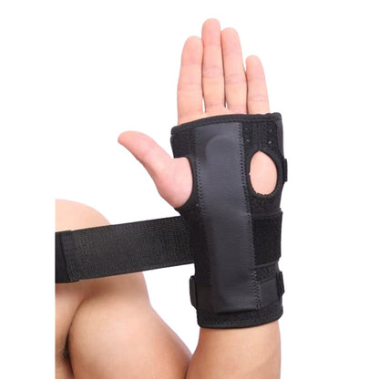 Wrist Sprain Hand Protector Fixed Protective Gear Gloves Average Size Black GlamzKart