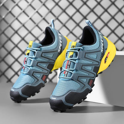 Outdoor Casual Lightweight Men's Breathable Shoes Gray Yellow GlamzKart