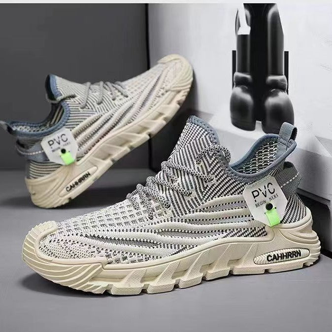 Fashion Men's New Breathable Mesh Thin Section Sneaker Gray GlamzKart