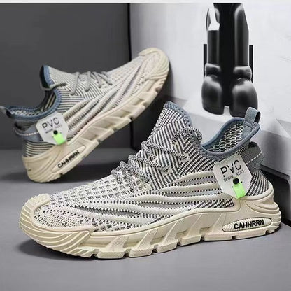 Fashion Men's New Breathable Mesh Thin Section Sneaker Gray GlamzKart