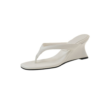 French Style Flip-Flops Fairy Shoes Summer Outdoor Wear Simple Flip-flops High Heel Sandals GlamzKart