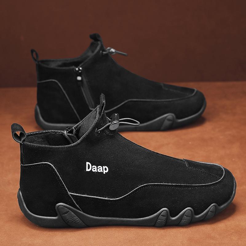 Octopus Labor Protection Outdoor Non-slip Leather Shoes Black MS73 GlamzKart