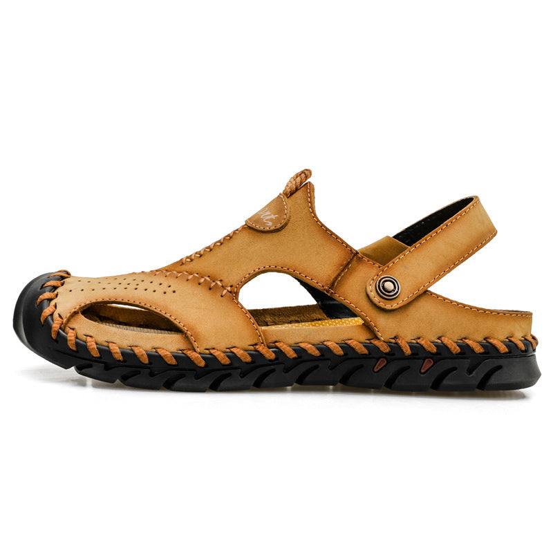 Men's Breathable Casual Hollow Leather Sandals GlamzKart