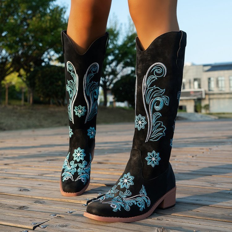 Plus Size High Cylinder Below The Knee Boots GlamzKart