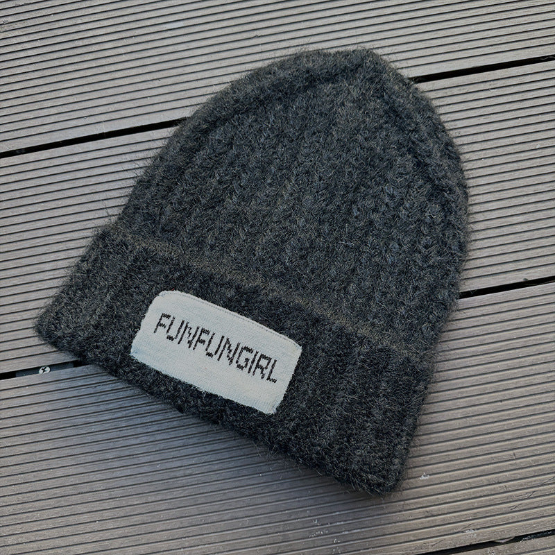 Simple All-matching Warm Sleeve Cap Windproof And Cold-resistant Ear Protection Black Free Size GlamzKart