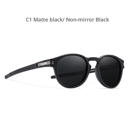 TR90 Sunglasses Polarized Round Leopard Print Casual GlamzKart